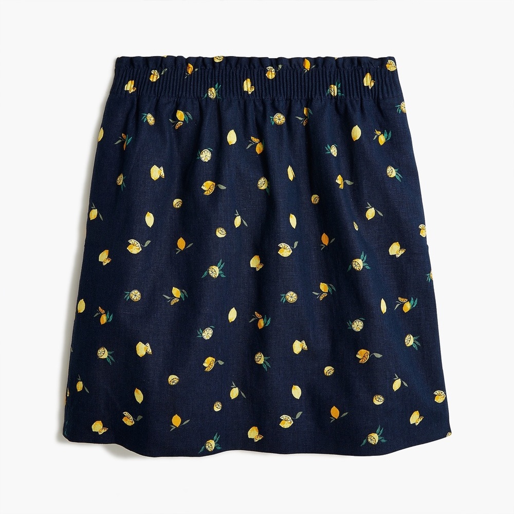 Jcrew Lemon Print Mini Skirt Size 00